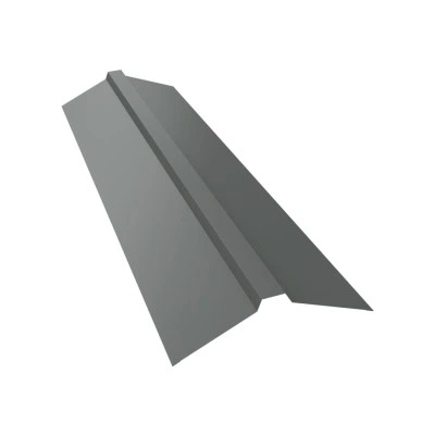 Планка прямоугольного конька 115х30х115 Grand Line 0,45 ПЭ с пленкой RAL 9006 бело-алюминиевый (2м) — 536390 Планка прямоугольного конька 115х30х115 Grand Line 0,45 ПЭ с пленкой RAL 9006 бело-алюминиевый (2м) — 536390