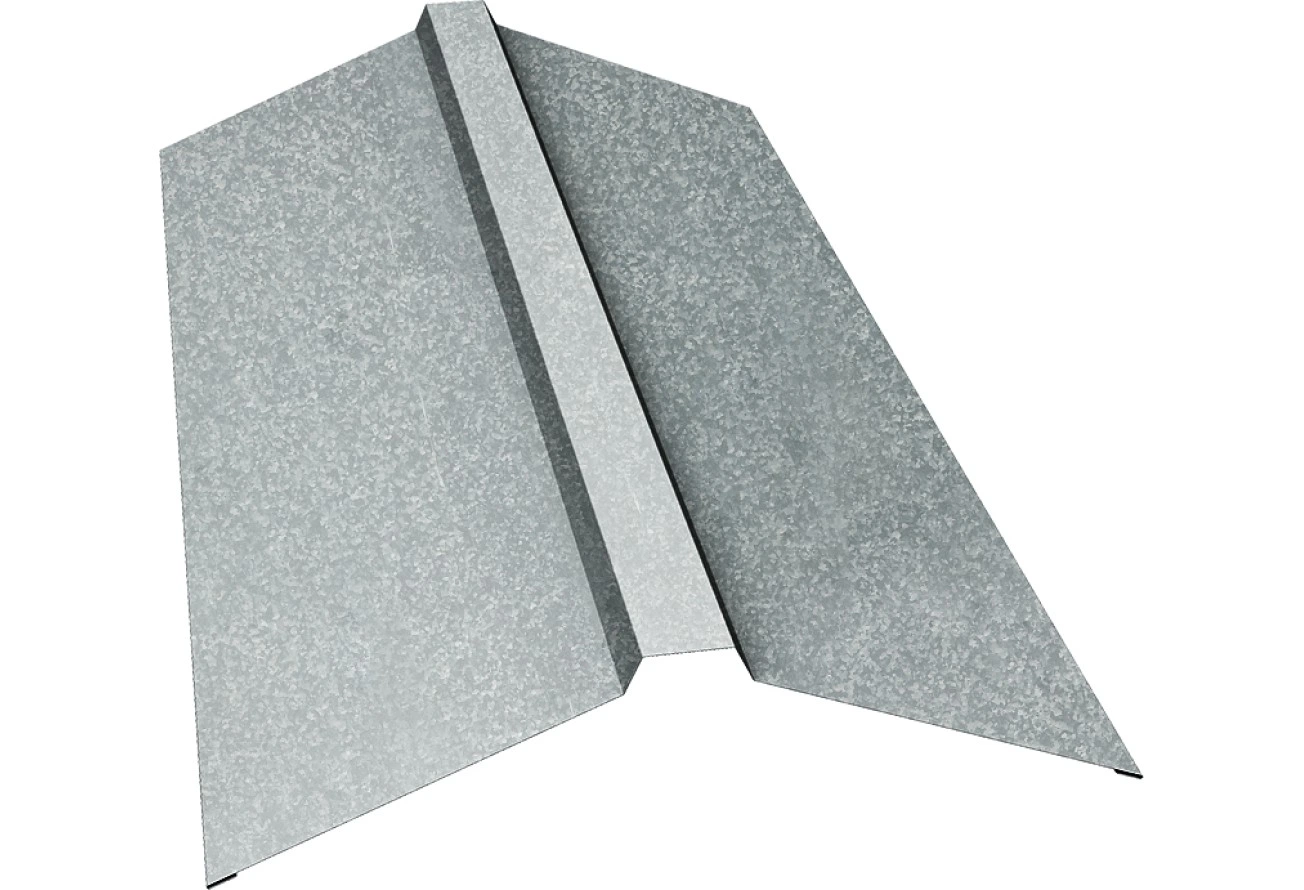 Планка прямоугольного конька 150х30х150 Grand Line 0,45 Zn (3м)