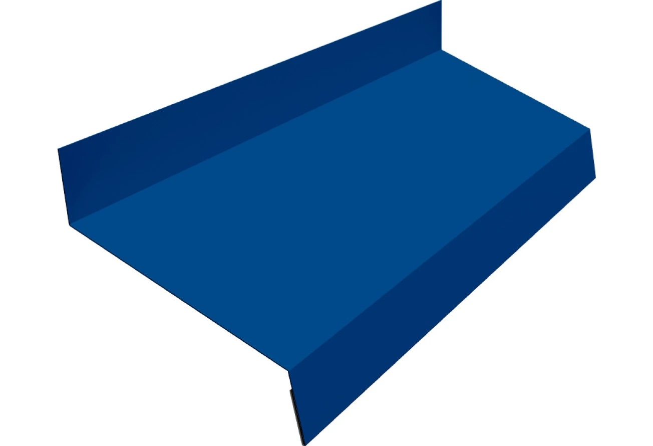 Отлив Grand Line простой 70 мм 0,45 ПЭ с пленкой RAL 5005 сигнальный синий (2м)