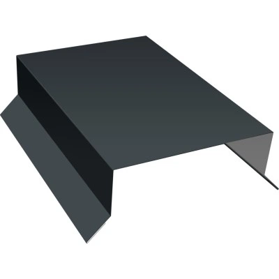 Парапетная крышка прямая 125мм Grand Line 0,45 Drap ТХ RAL 7016 антрацитово-серый (3м) — 540195