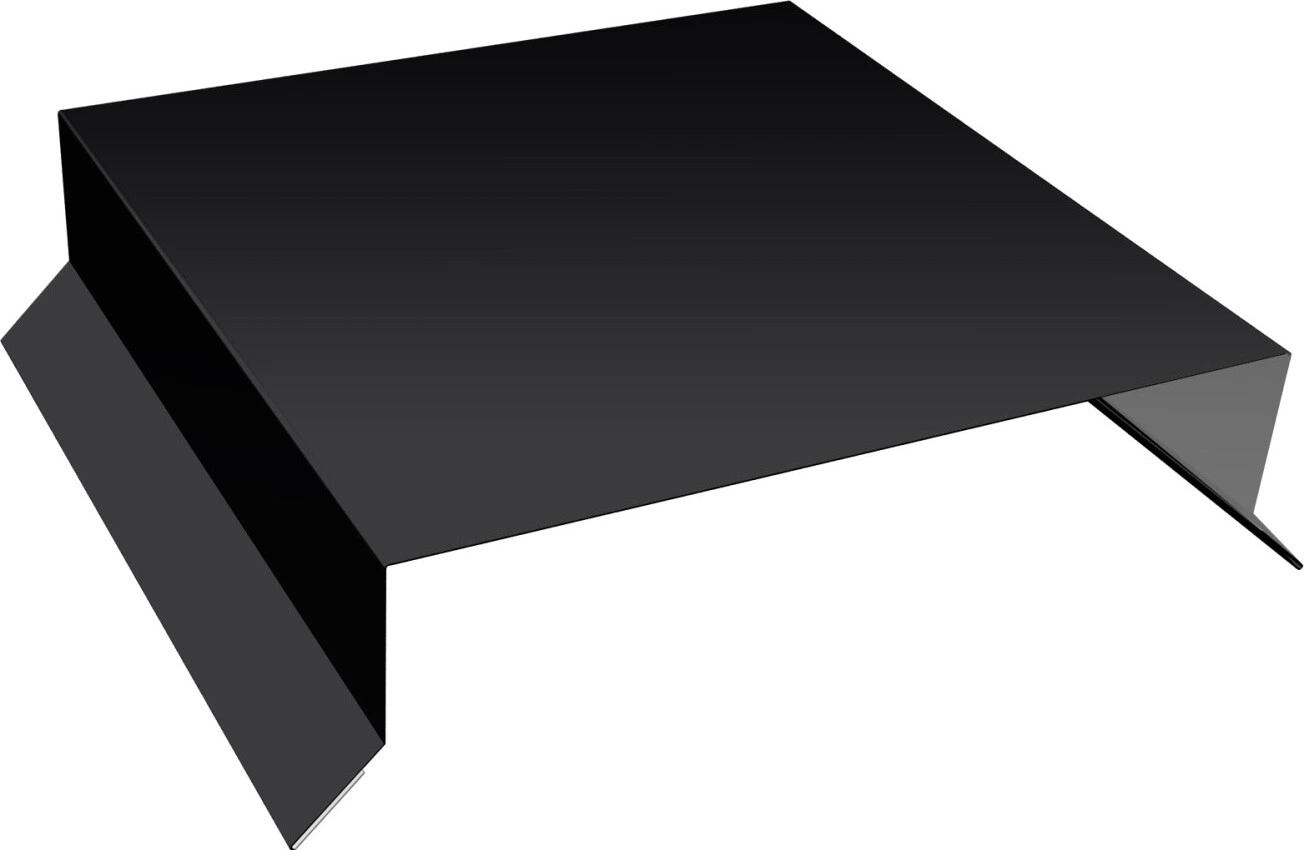 Парапетная крышка прямая 150мм Grand Line 0,45 Drap RAL 9005 черный (2м)