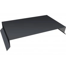 Парапетная крышка прямая 390мм Grand Line 0,45 ПЭ с пленкой RAL 7024 мокрый асфальт (2,5м)