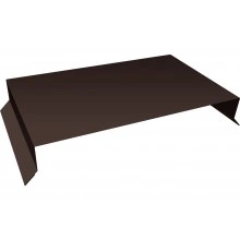 Парапетная крышка прямая 390мм Grand Line 0,45 ПЭ двухсторонний с пленкой RAL 8017 шоколад (2,5м)