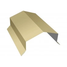 Парапетная крышка угольная 125мм Grand Line 0,45 ПЭ с пленкой RAL 1014 слоновая кость (3м)