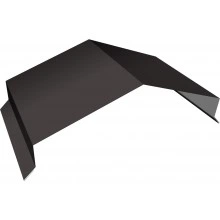 Парапетная крышка угольная 390мм Grand Line 0,5 Сатин матовый RR 32 темно-коричневый (2,5м)