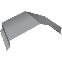 Парапетная крышка угольная 390мм Grand Line 0,45 ПЭ с пленкой RAL 7004 сигнальный серый (3м)