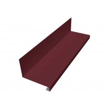 Планка примыкание нижнее к трубе для Кликфальц Про Grand Line 0,5 Сатин матовый ТХ RAL 3005 красное вино (2м)