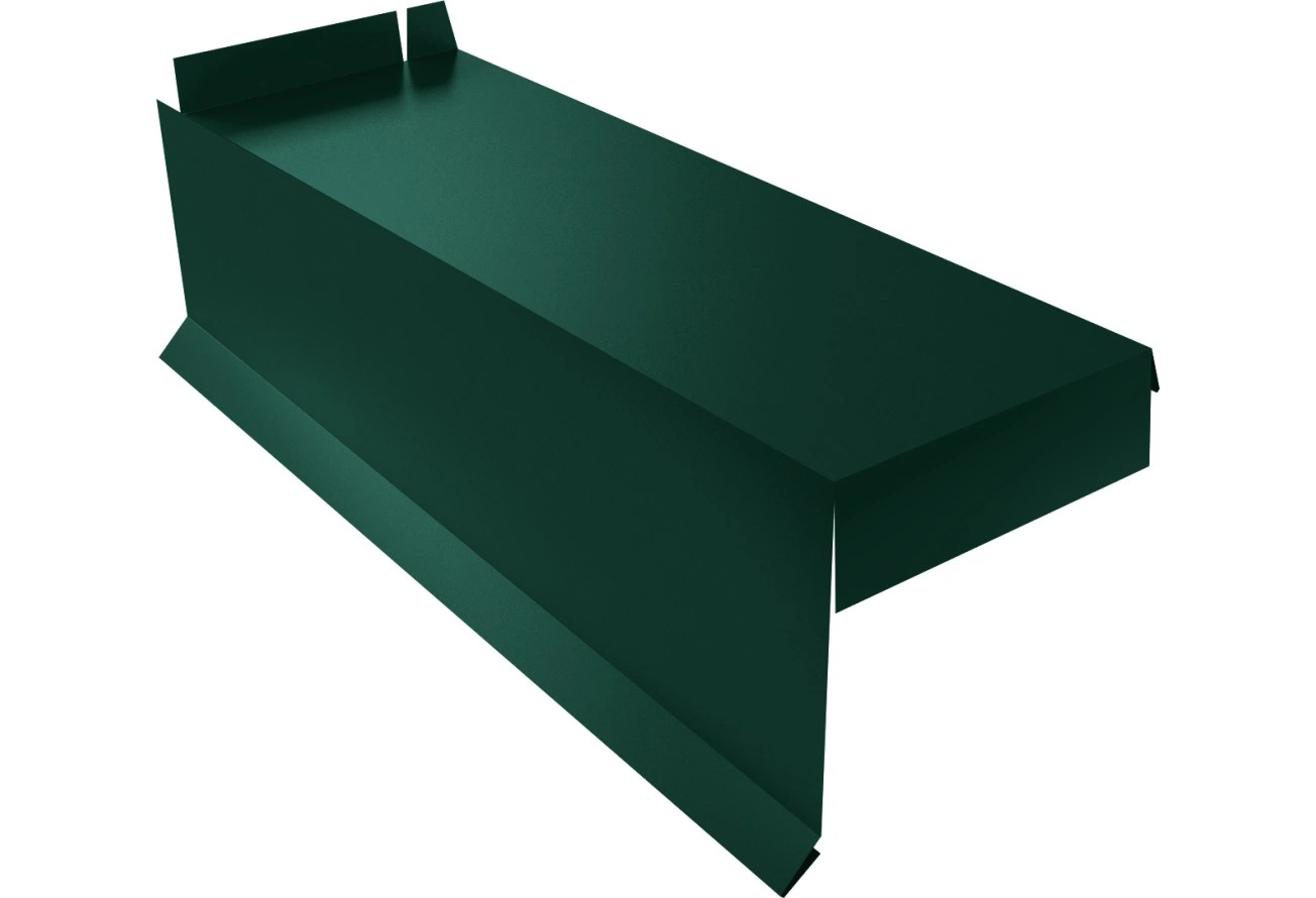 Торцевая планка сегментная Квадро Профи Левая стартовая Grand Line 0,45 Drap ТХ RAL 6005 зеленый мох