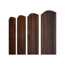 Штакетник Круглый фигурный Grand Line 0,45 Принт Премиум Бразильская вишня Фреш TwinColor