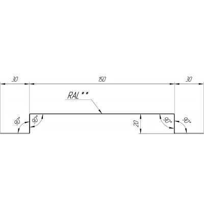 Планка сегментного кожуха Grand Line 150 мм 0,45 Drap RAL 3005 красное вино (1000 мм) — 546120 Планка сегментного кожуха Grand Line 150 мм 0,45 Drap RAL 3005 красное вино (1000 мм) — 546120