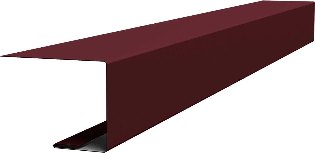 Планка завершающая для Кликфальц Pro Grand Line 0,5 Сатин матовый ТХ RAL 3005 красное вино (2м)