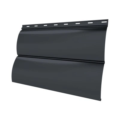 Сайдинг металлический Блок-хаус новый Grand Line 0,5 PurPro матовый с пленкой RAL 7024 мокрый асфальт — 546475 Сайдинг металлический Блок-хаус новый Grand Line 0,5 PurPro матовый с пленкой RAL 7024 мокрый асфальт — 546475