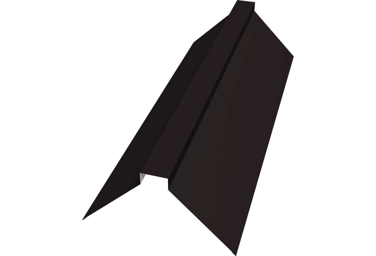 Планка плоского конька 175х50х175 Grand Line 0,5 Сатин матовый ТХ RR 32 темно-коричневый (2м)