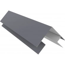 Сложная планка внешнего угла сегментного кожуха Grand Line 0,45 Drap RAL 7004 сигнальный серый (2000 мм)