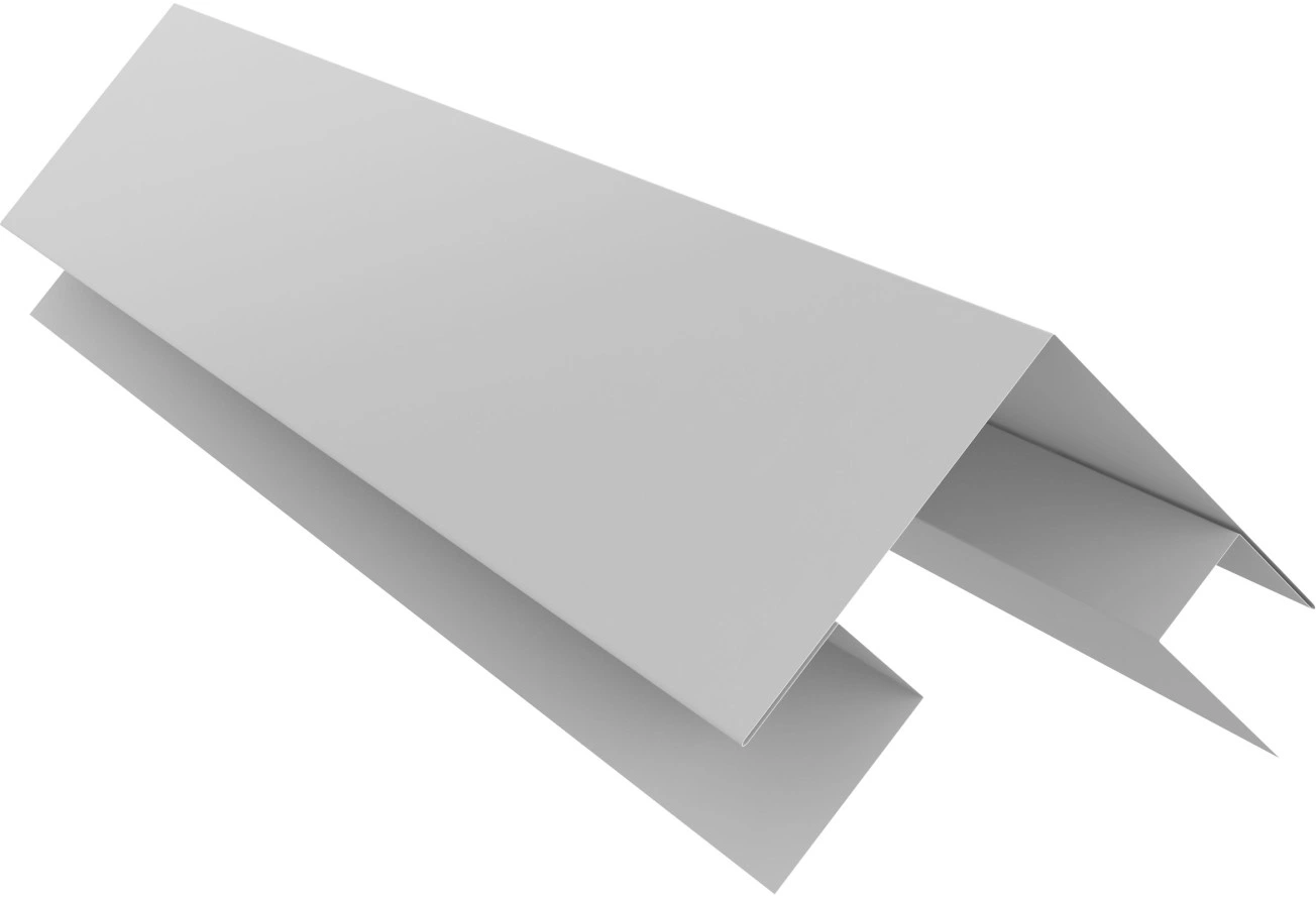 Сложная планка внешнего угла сегментного кожуха Grand Line 0,45 ПЭ RAL 9003 сигнальный белый (1000 мм)