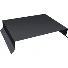 Парапетная крышка прямая 200мм Grand Line 0,5 Velur RAL 7024 мокрый асфальт (3м)