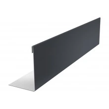 Нащельник 25х35 для забора жалюзи к ламели 125 Техас Grand Line 0,5 Сатин матовый ТХ RAL 7024 мокрый асфальт (2м)