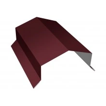 Парапетная крышка угольная 125мм Grand Line 0,5 Сатин матовый ТХ RAL 3005 красное вино (2м)