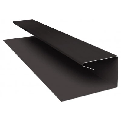Планка П-образная завершающая сложная Корабельная Доска Grand Line 0,5 Velur RR 32 темно-коричневый (2м) — 551429