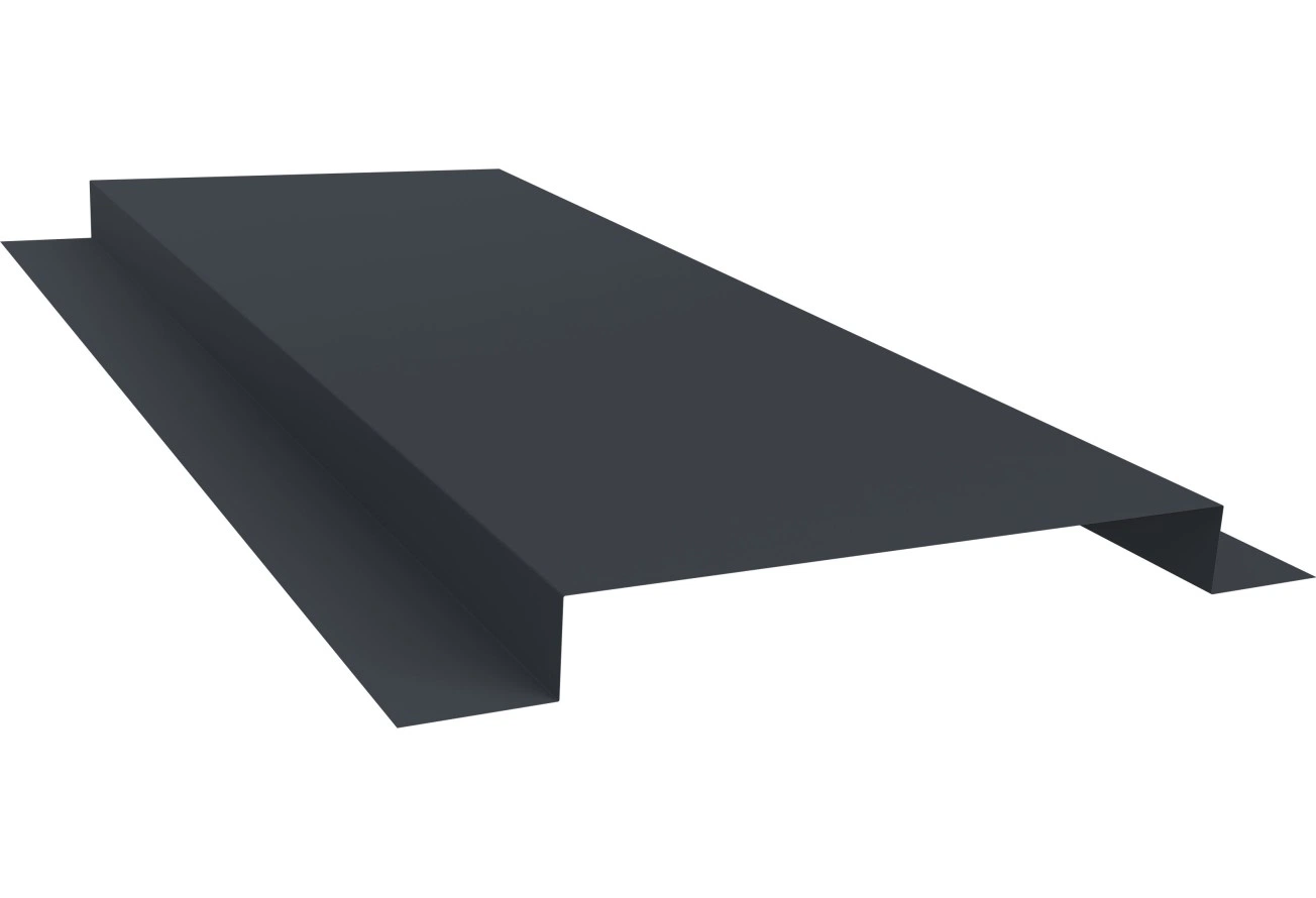 Планка сегментного кожуха Grand Line 150 мм 0,5 Velur RAL 7024 мокрый асфальт (1800 мм)