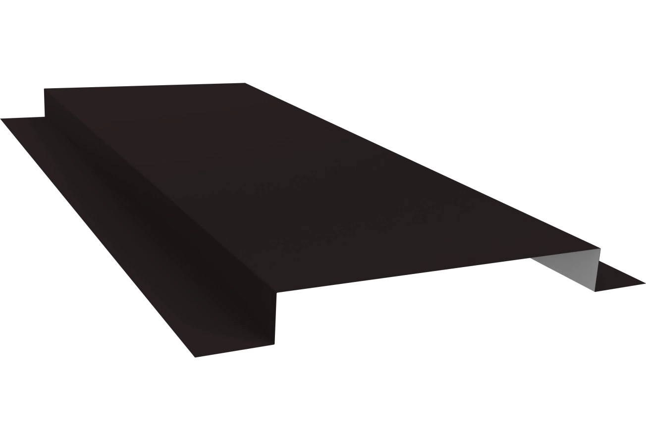 Планка сегментного кожуха Grand Line 150 мм 0,5 Rooftop Бархат RAL 9005 черный (3000 мм)