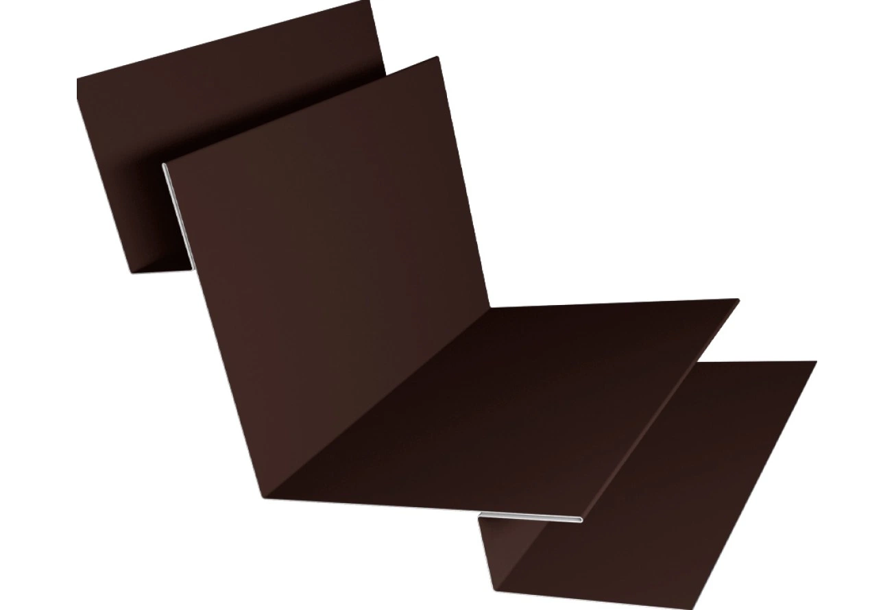 Угол внутренний сложный 90 градусов Grand Line 0,45 Drap TwinColor RAL 8017 шоколад (2м)