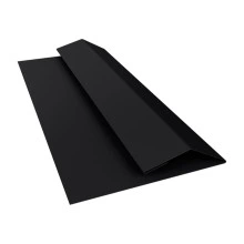 Планка финишная Блок-хаус новый Grand Line 0,5 Velur RAL 9005 черный (3м)