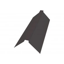 Планка плоского конька 115х30х115 Grand Line 0,45 Drap ТХ двухсторонний RR 32 темно-коричневый (2м)