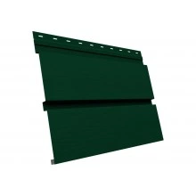 Сайдинг металлический Квадро Брус 3D в01 Grand Line 0,45 Drap с пленкой RAL 6005 зеленый мох