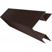 Угол внешний сложный 75х75 Grand Line 0,5 Velur RAL 8017 шоколад (2м)