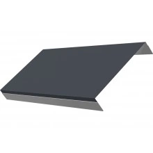 Ламель обратная стартовая/финишная забора жалюзи Техас 50мм для калиток и ворот (с заполнением ламелями 150) Grand Line 0,5 PurPro RAL 7024 мокрый асфальт