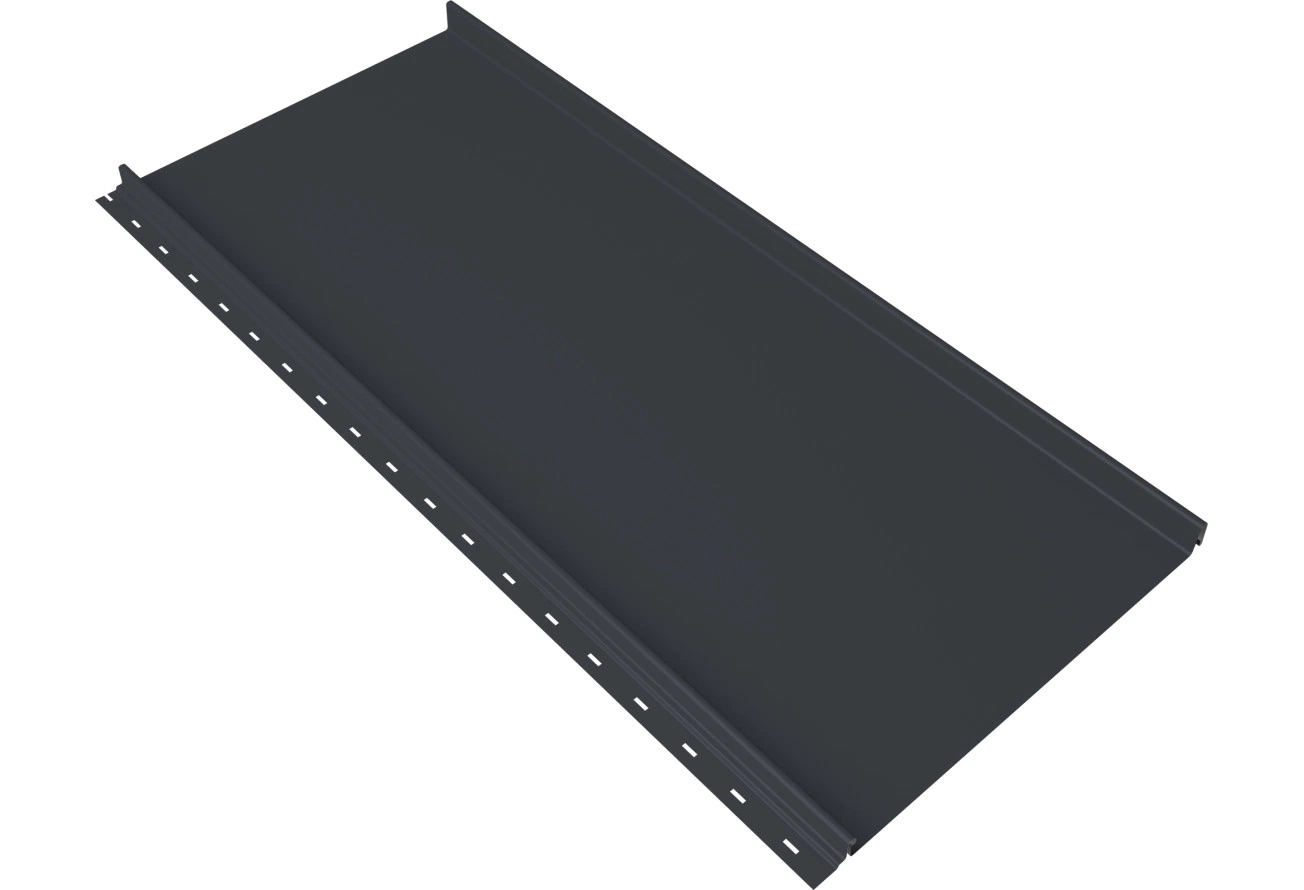 Кликфальц Мини Grand Line 0,5 GreenCoat Pural БТ матовый с пленкой на замках RR 23 темно-серый (RAL 7024 мокрый асфальт)