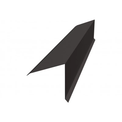 Планка конька односкатной кровли 160х160 Grand Line 0,5 PurPro с пленкой RR 32 темно-коричневый (3м) — 558975