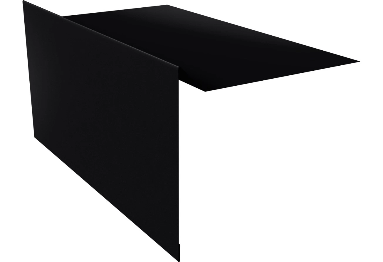 Планка ветровая для мягкой кровли 100х20х70 Grand Line 0,5 Velur RAL 9005 черный (3м)