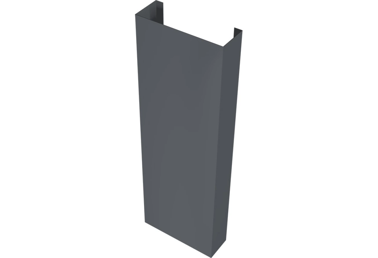 Декоративный полустолб Grand Line для профнастила С20 0,5 Velur RAL 7024 мокрый асфальт (2,0м)