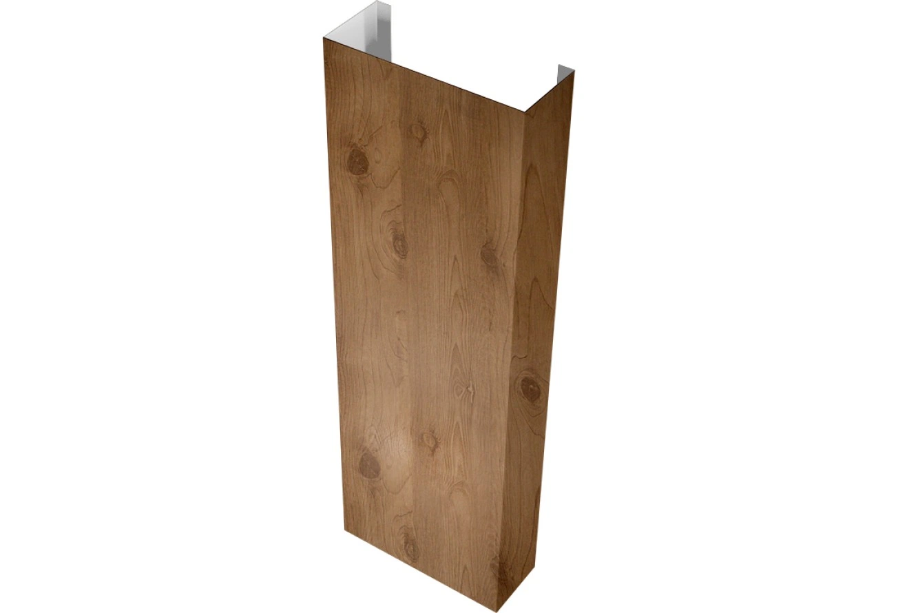 Декоративный полустолб Grand Line для профнастила С21 0,45 Принт Премиум Сосна Фреш (1,5м)