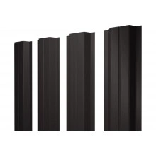 Штакетник П-образный A с прямым резом Grand Line 0,5 Атлас RR 32 темно-коричневый