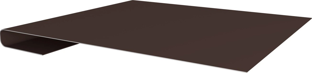 Планка завершающая Grand Line 0,45 Drap TwinColor RAL 8017 шоколад (2м)
