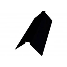 Планка плоского конька 175х50х175 Grand Line 0,45 Drap ТХ RAL 9005 черный (2м)