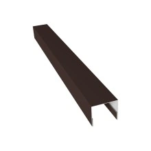 Планка П-образная заборная 24 Grand Line 0,5 Drap ТХ RAL 8017 шоколад (2,5м)