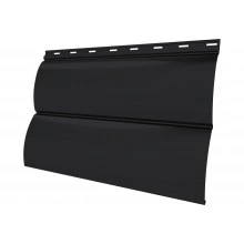 Сайдинг металлический Блок-хаус новый Grand Line 0,5 Drap ТХ с пленкой RAL 9005 черный