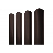 Штакетник Полукруглый Слим фигурный Grand Line 0,5 Drap ТХ RAL 8017 шоколад