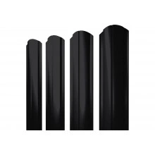 Штакетник Полукруглый Слим фигурный Grand Line 0,5 Drap ТХ RAL 9005 черный