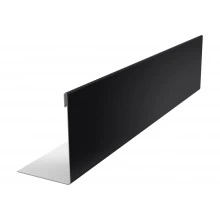 Нащельник 25х35 для забора жалюзи к ламели 125 Техас Grand Line 0,45 ПЭ RAL 9005 черный (1,8м)