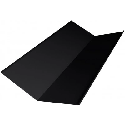 Планка ендовы нижней 300х300 Grand Line 0,5 Velur RAL 9005 черный (3м) — 574888