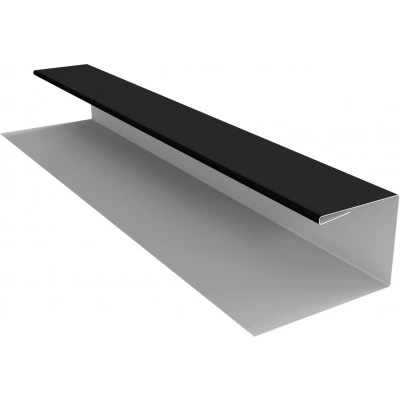 Планка П-образная Блок-хаус новый Grand Line 0,5 Drap ТХ RAL 9005 черный (2м) — 575726 Планка П-образная Блок-хаус новый Grand Line 0,5 Drap ТХ RAL 9005 черный (2м) — 575726