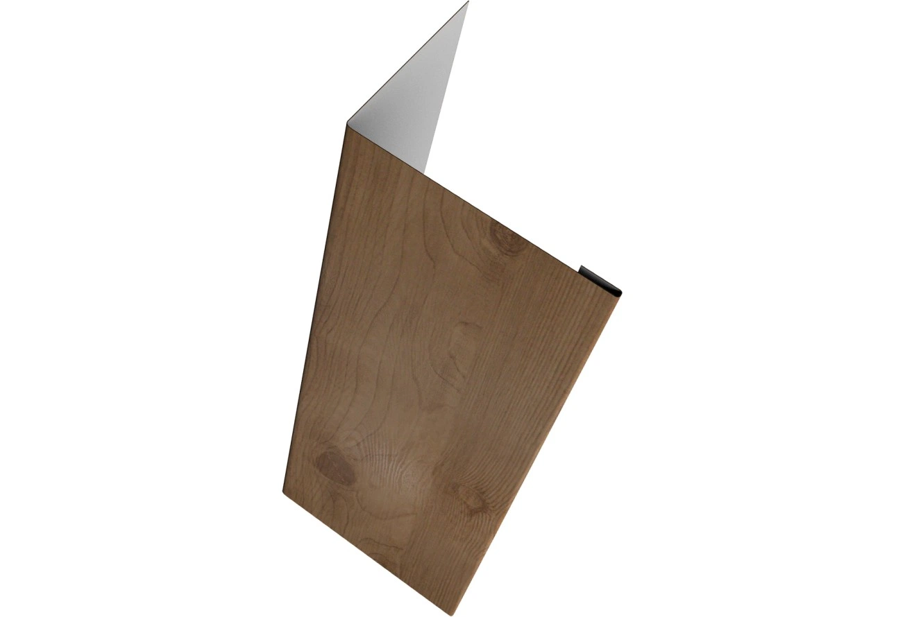 Нащельник 25х35 для забора жалюзи Милан, Токио, Палермо (для калиток и ворот) Grand Line 0,45 Принт Премиум Сосна Фреш (2м)