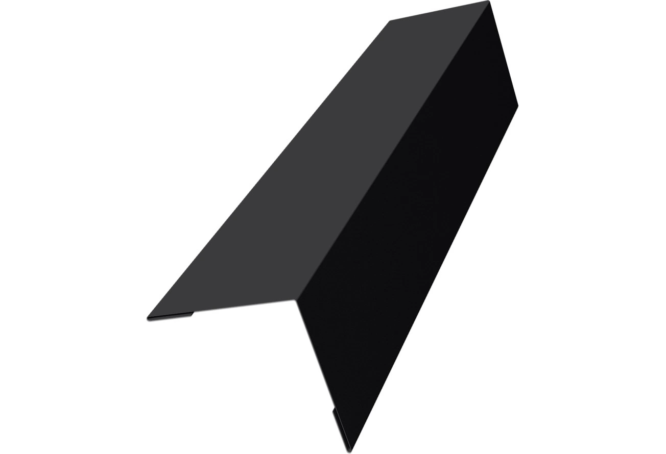 Угол внешний 30х30 Grand Line 0,45 Drap ТХ двухсторонний RAL 9005 черный (3м)