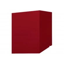 Скатный кожух для трубы Grand Line 1040×520 мм, высоты 1520/880 мм, 0,45 ПЭ RAL 3003 рубиново-красный