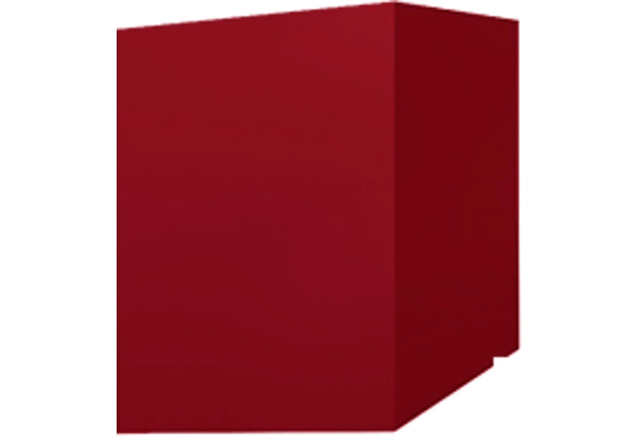 Скатный кожух для трубы Grand Line 1040×520 мм, высоты 1520/880 мм, 0,45 ПЭ RAL 3003 рубиново-красный